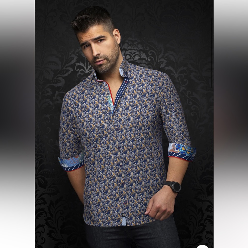 Au Noir Luxury Long Sleeve Stretch Shirt